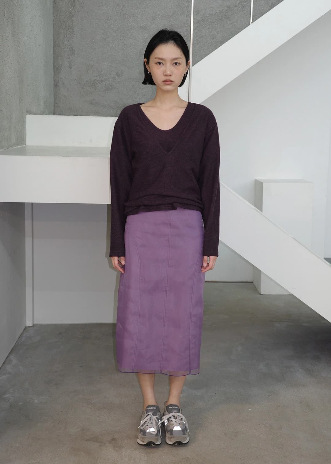 [ 2차 리오더 ] 3-LAYER LONG SLEEVE [PLUM]
