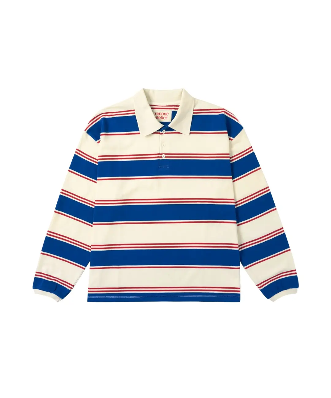 A3509 멀티 스트라이프 칼라 티셔츠_Blue