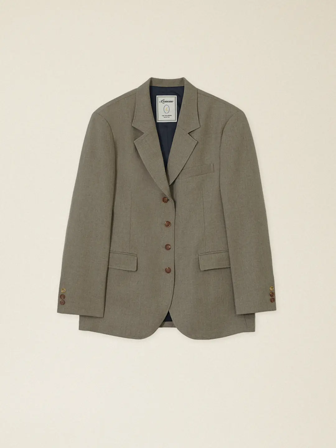 가르송 싱글 자켓 카키베이지