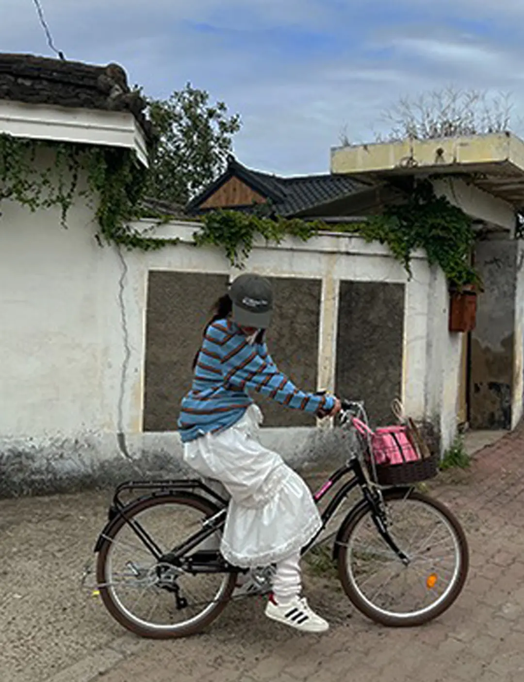stripe rugby collar tee