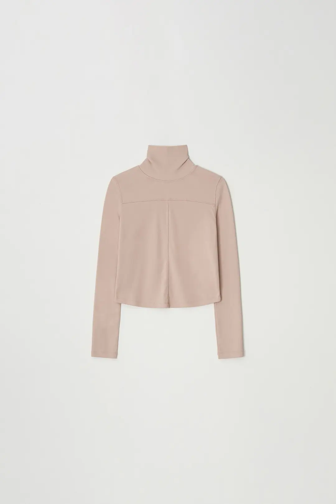 Shirring Neck Polar T-shirt (light pink)