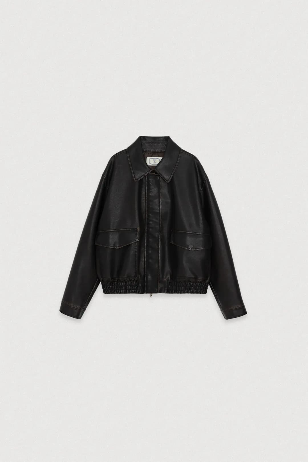 [10차 REORDER] WASHED LEATHER BOMBER JUMPER [DARK BROWN]