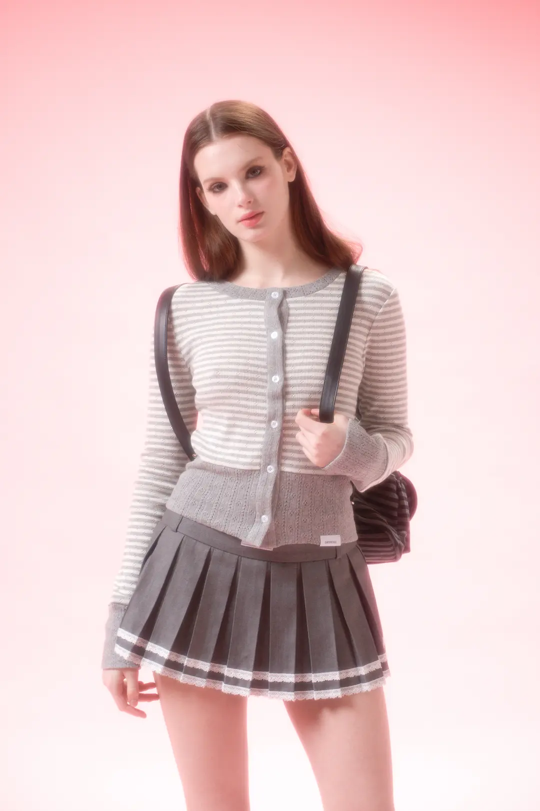 [Restock] EYELET STRIPE CD (GRAY)