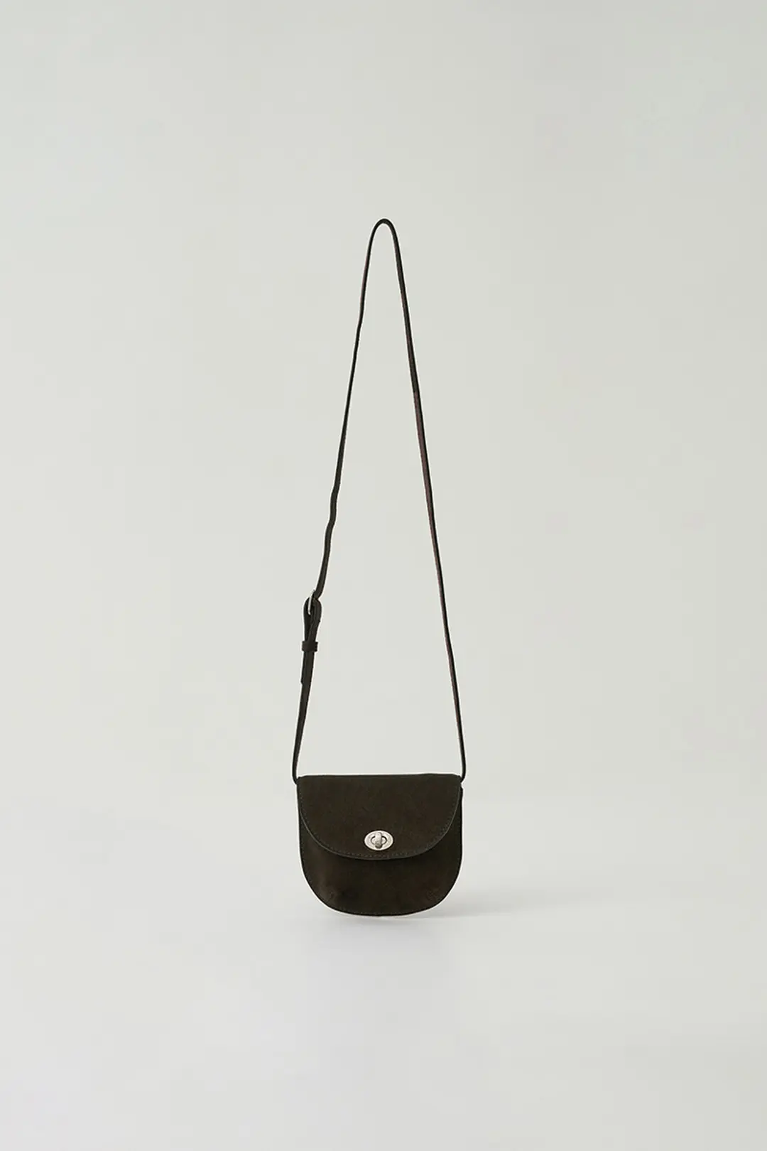 2-way suede mini bag_deep kakao