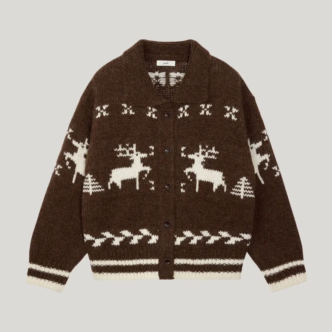 rudolph alpaca wool cardigan_brown