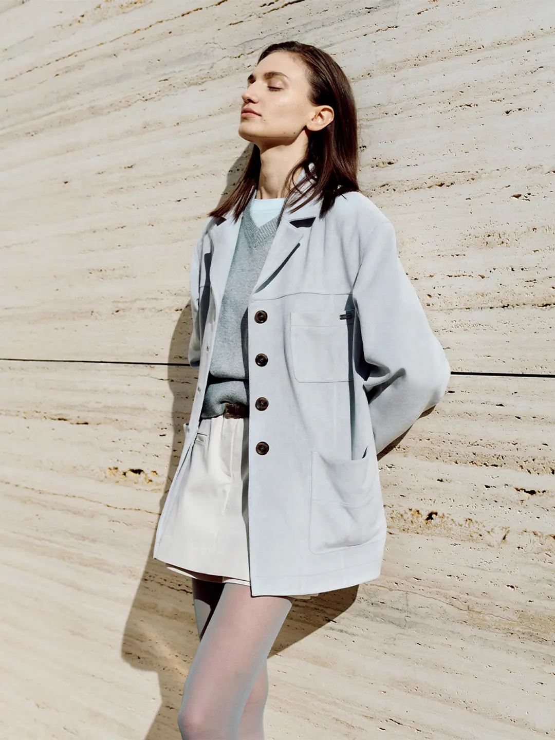 Classic Faux Suede Leather Jacket SL5XJ626-J5