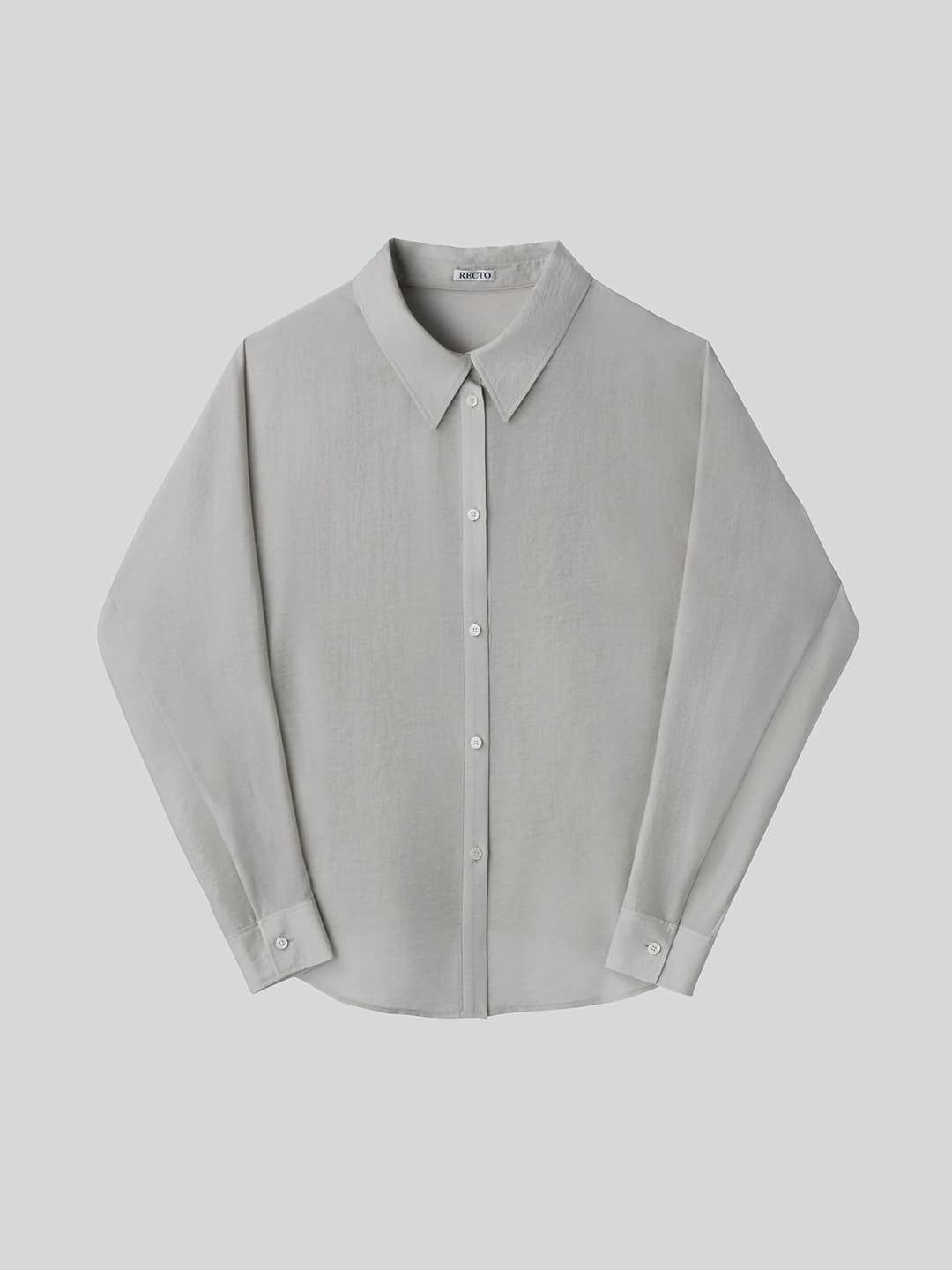 SILK BLEND VOLUME SHIRT (LIGHT TAUPE)