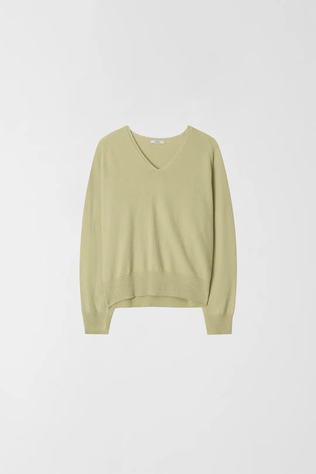 CASH MERINO V-NECK KNIT_SOFT GREEN_OE1C2MKN11SGN