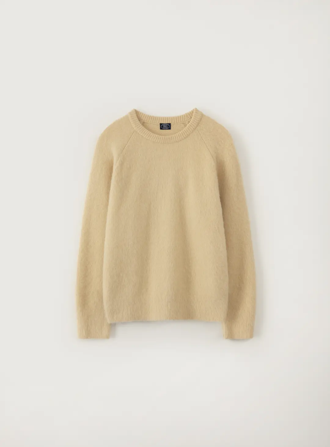 파스텔 브러쉬 라운드 니트_Yellow