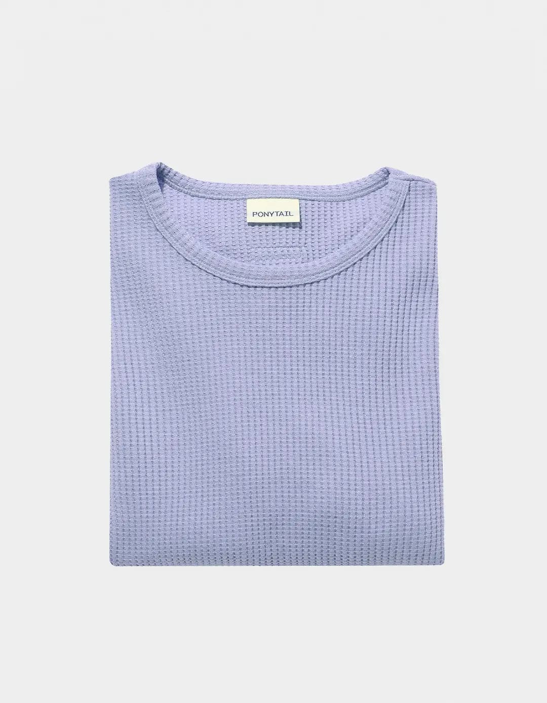 [자사몰 ONLY -30%] Daily Waffle Long Sleeve T-Shirts (Purple Blue)