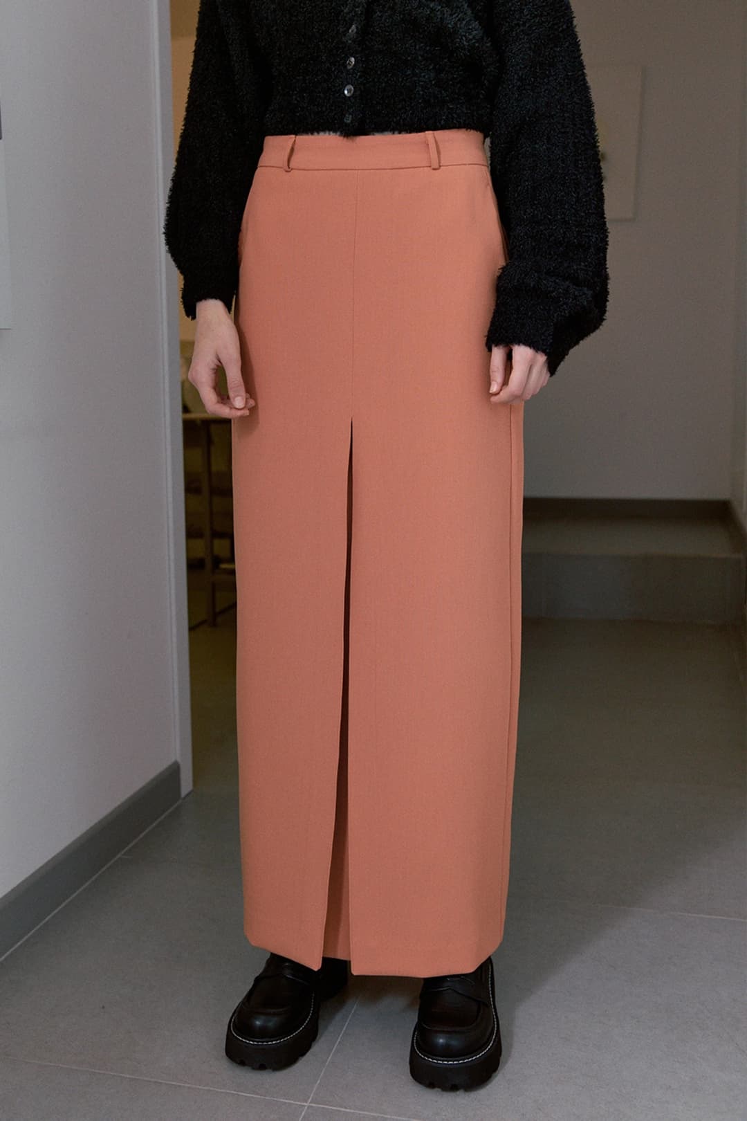 Stripe Maxi Long Skirt (Orange)