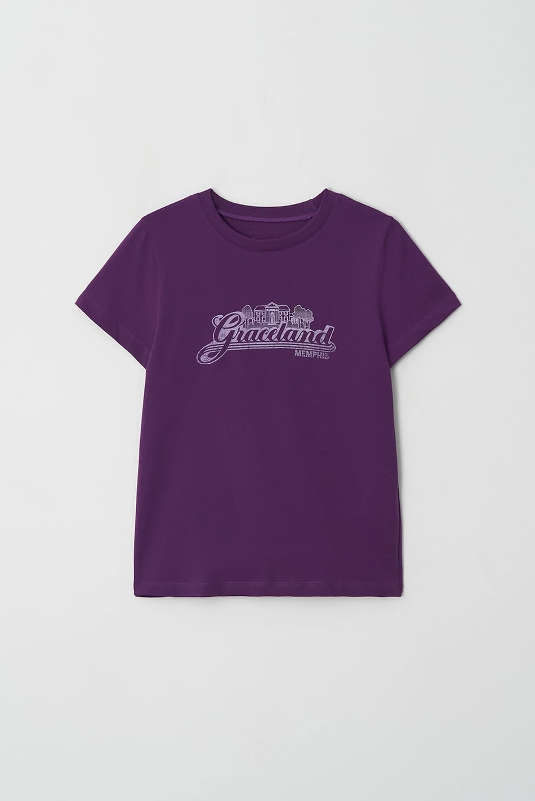 grace print tee - purple