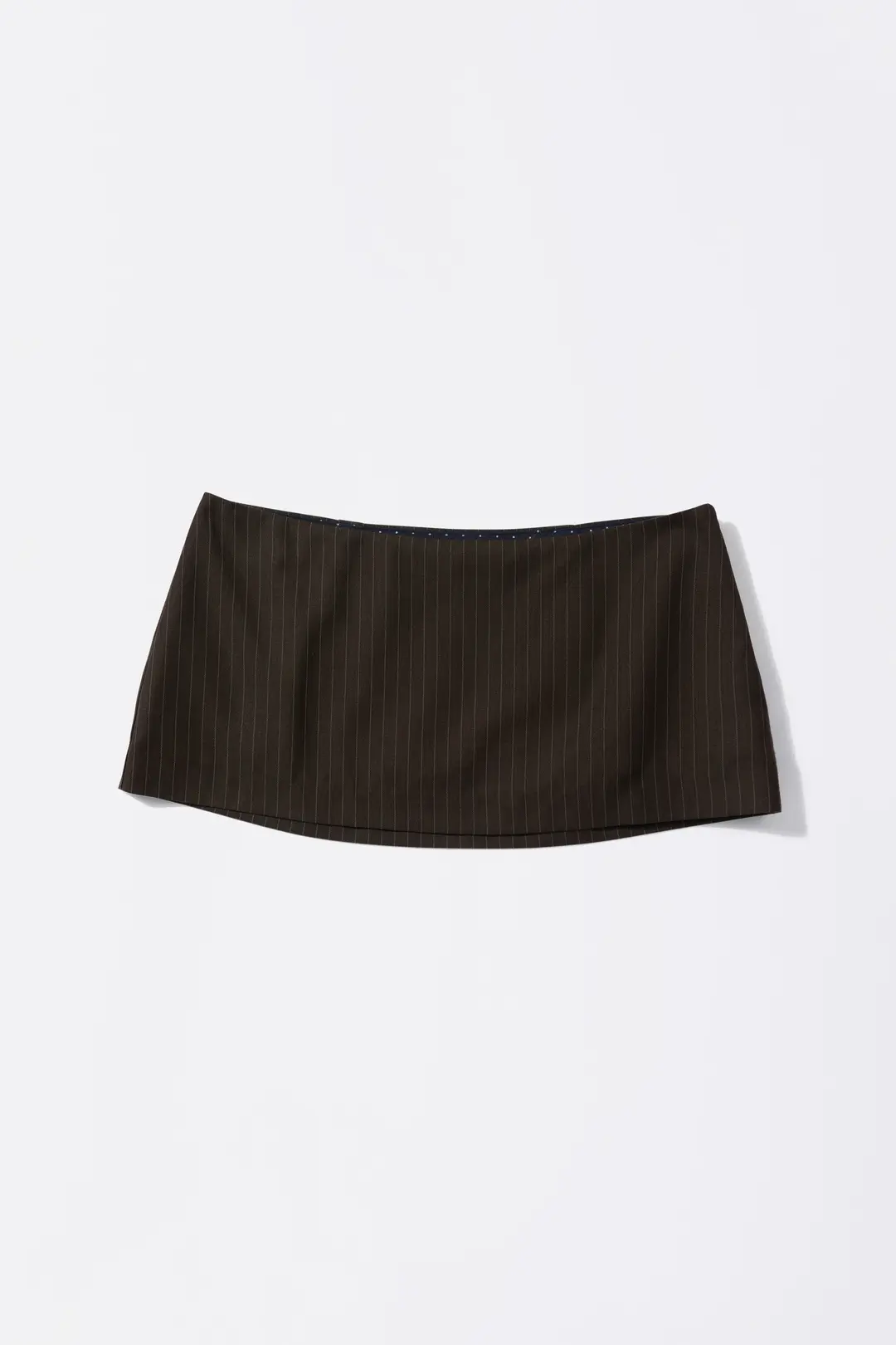 Good Girl Micro Skirt Brown Pinstripe