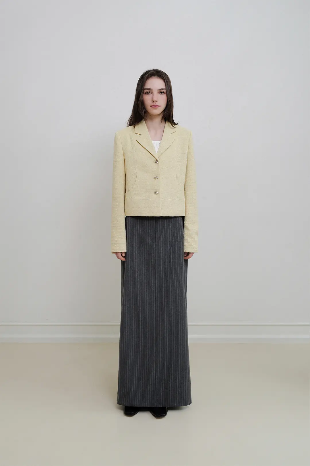 Besette tweed jacket (yellow)