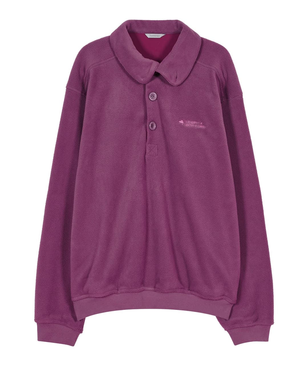 [4차] Buttoned Fleece Top [Pink]