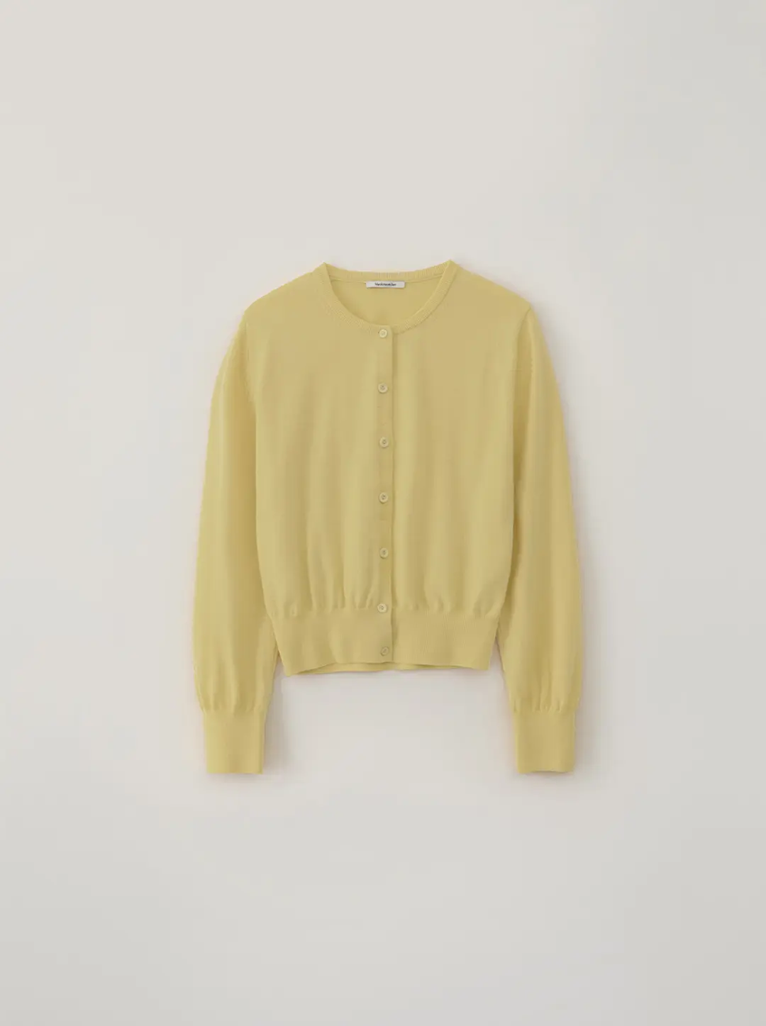 WOOL ROUND CARDIGAN_BUTTER YELLOW