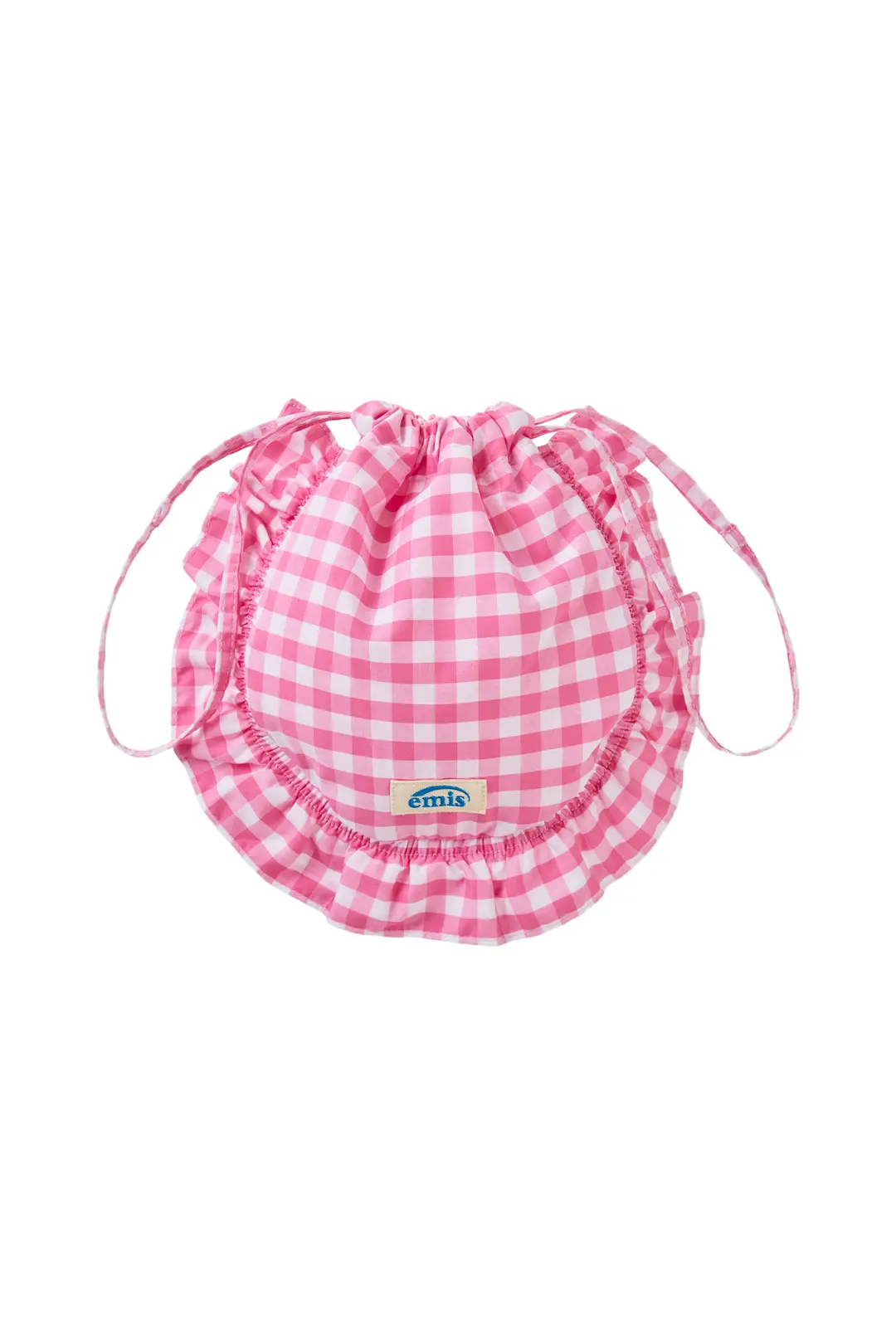 CHECK STRING ECO BAG-PINK