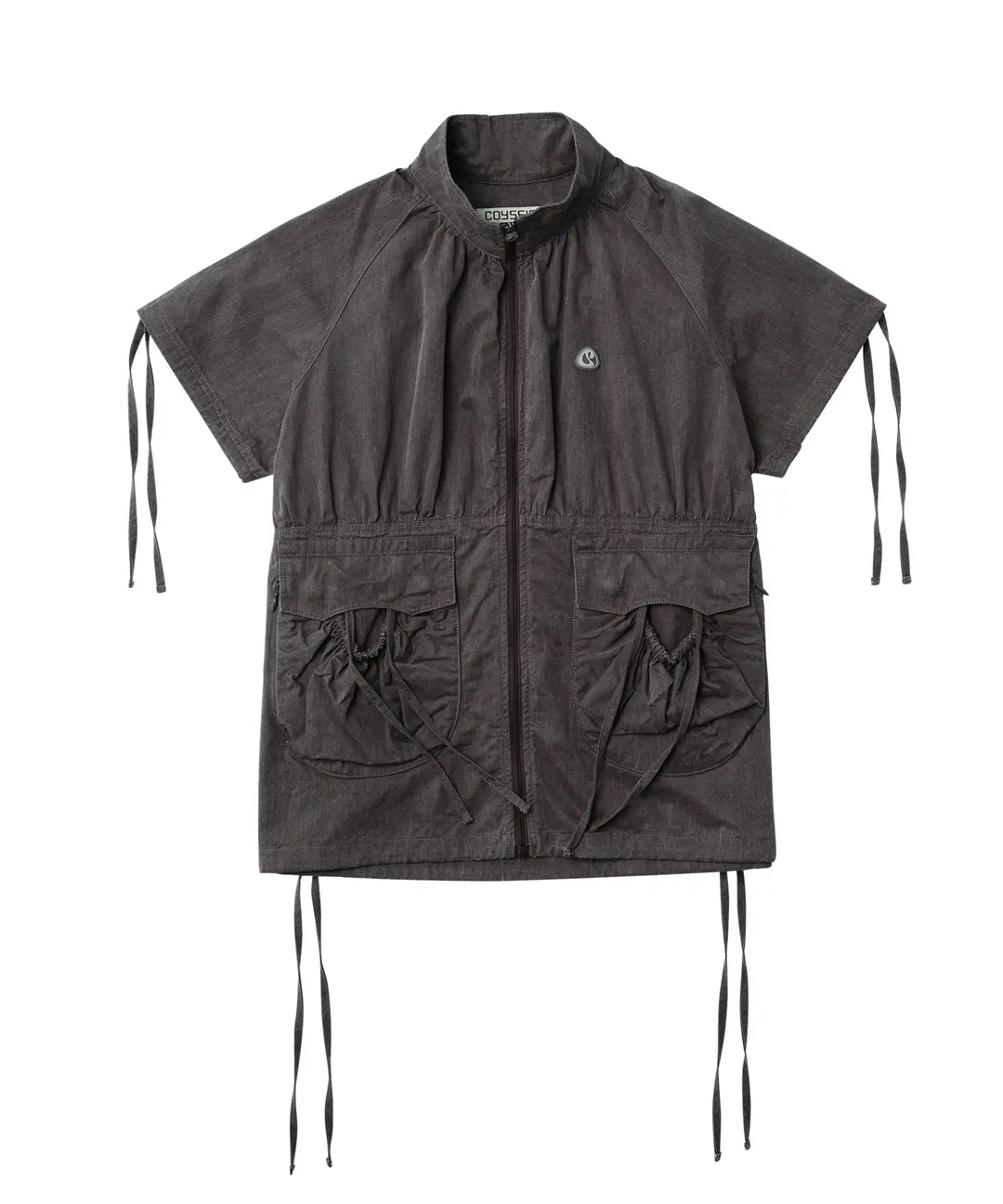 SHIRRING POCKET JACKET BURGUNDY