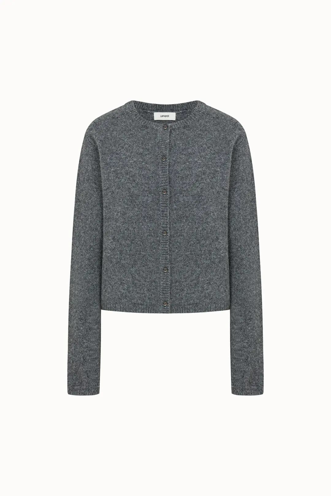 Raccoon 50% Round Cardigan[LMBDAUKN256]-Deep Gray