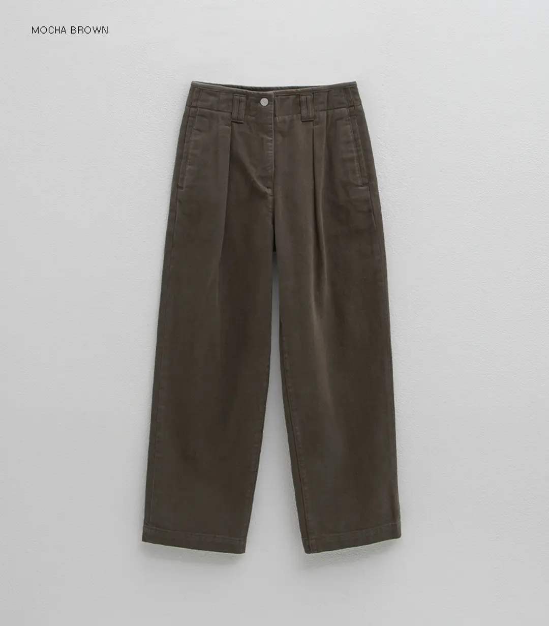 (PT-5604)HEAVY COTTON TUCK PANTS