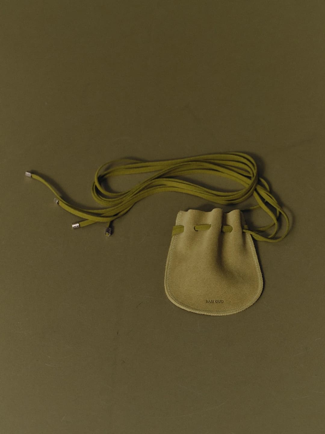 Suede cowhide mini bag_olive