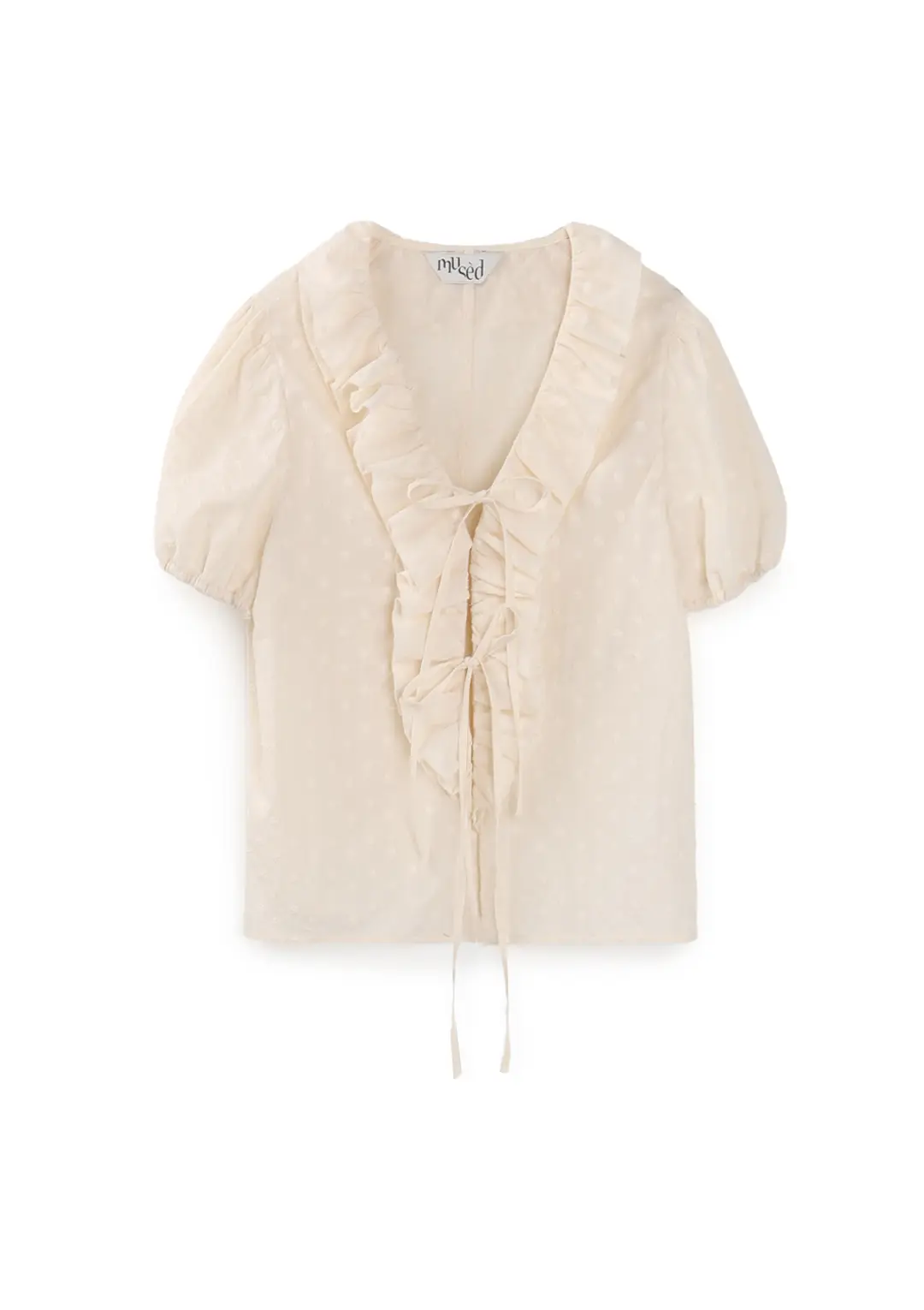 Mused Ruffle Blouse - Floral Beige