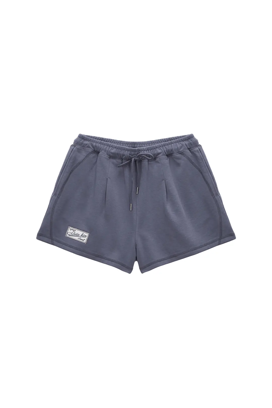 STITCH LABEL SWEATSHORTS IN SMOKE BLUE