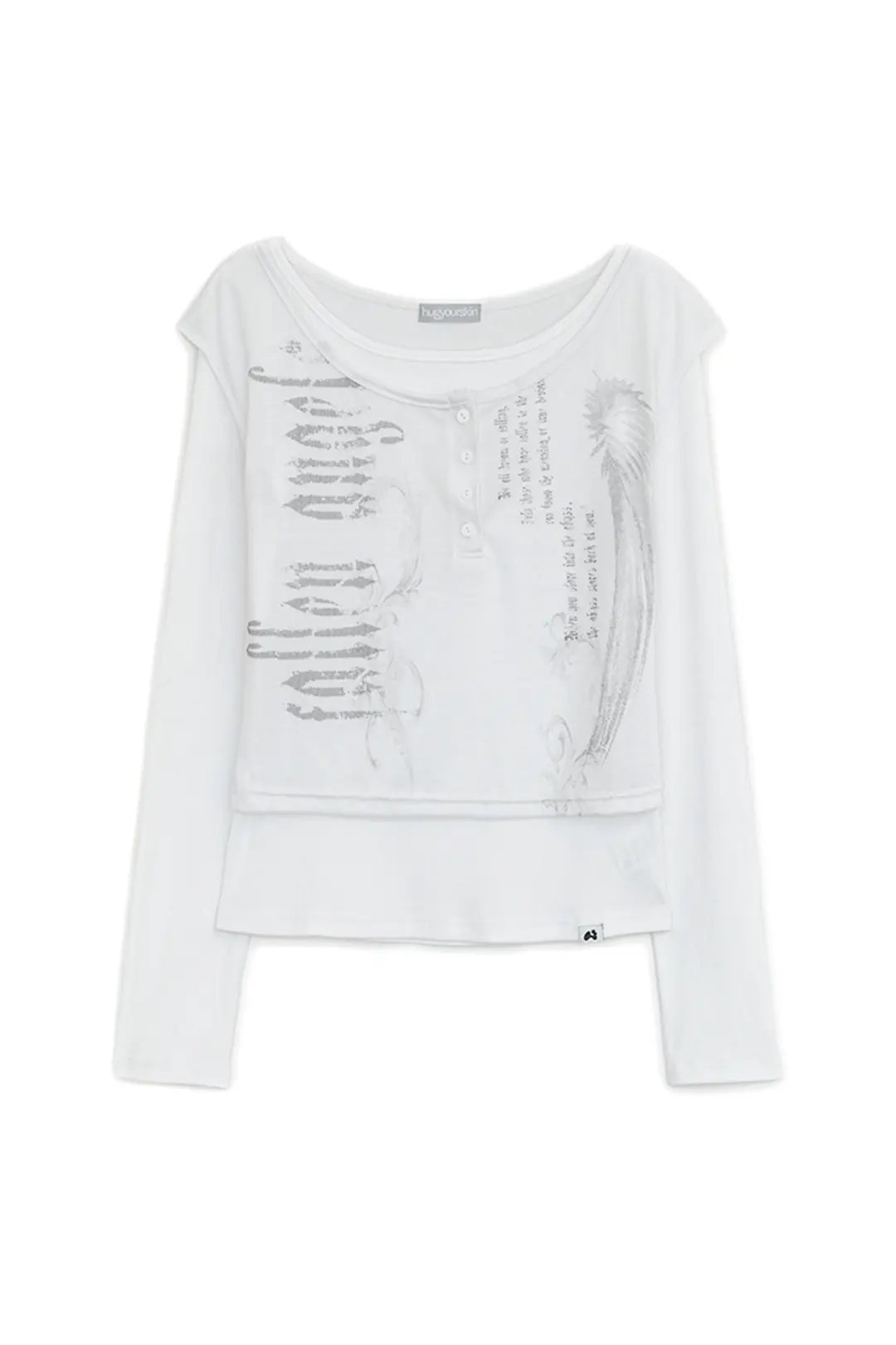 Fallen angel layered top (White)