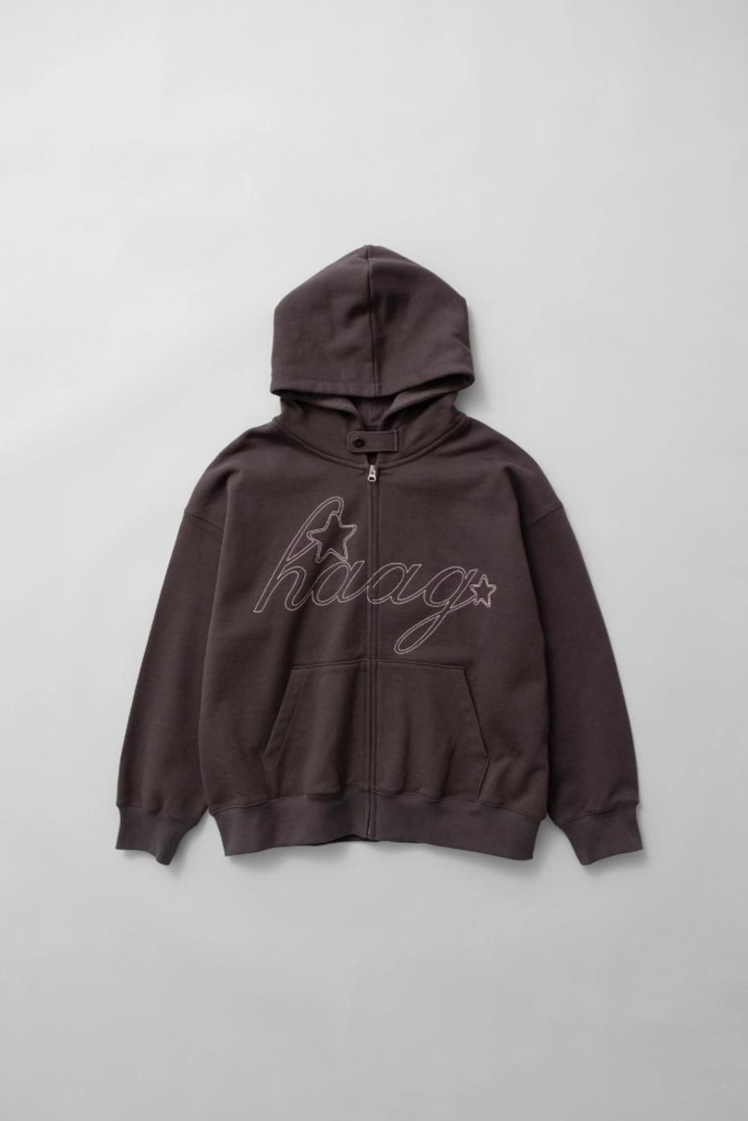 3rd) a tintin hoodie zip-up (brown)