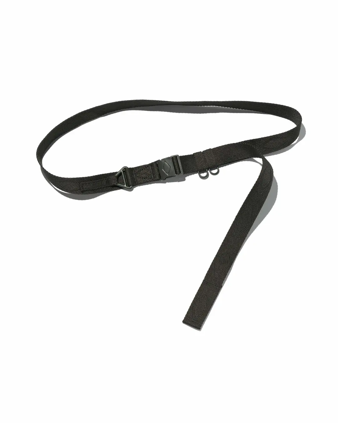 RHOMBUS JACQUARD BUCKLE BELT_DARK GREEN