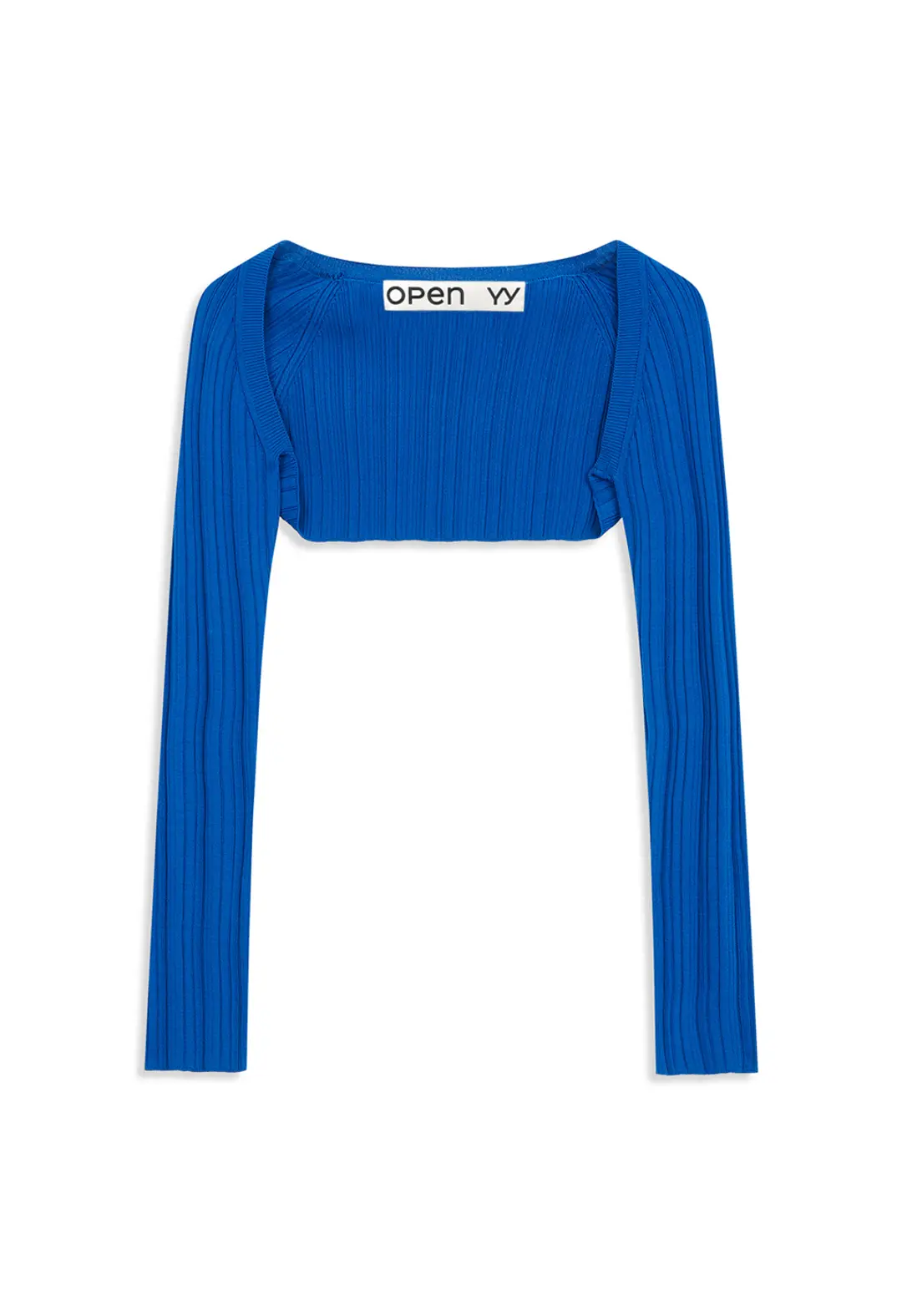 PLEATED BOLERO CARDIGAN, BLUE