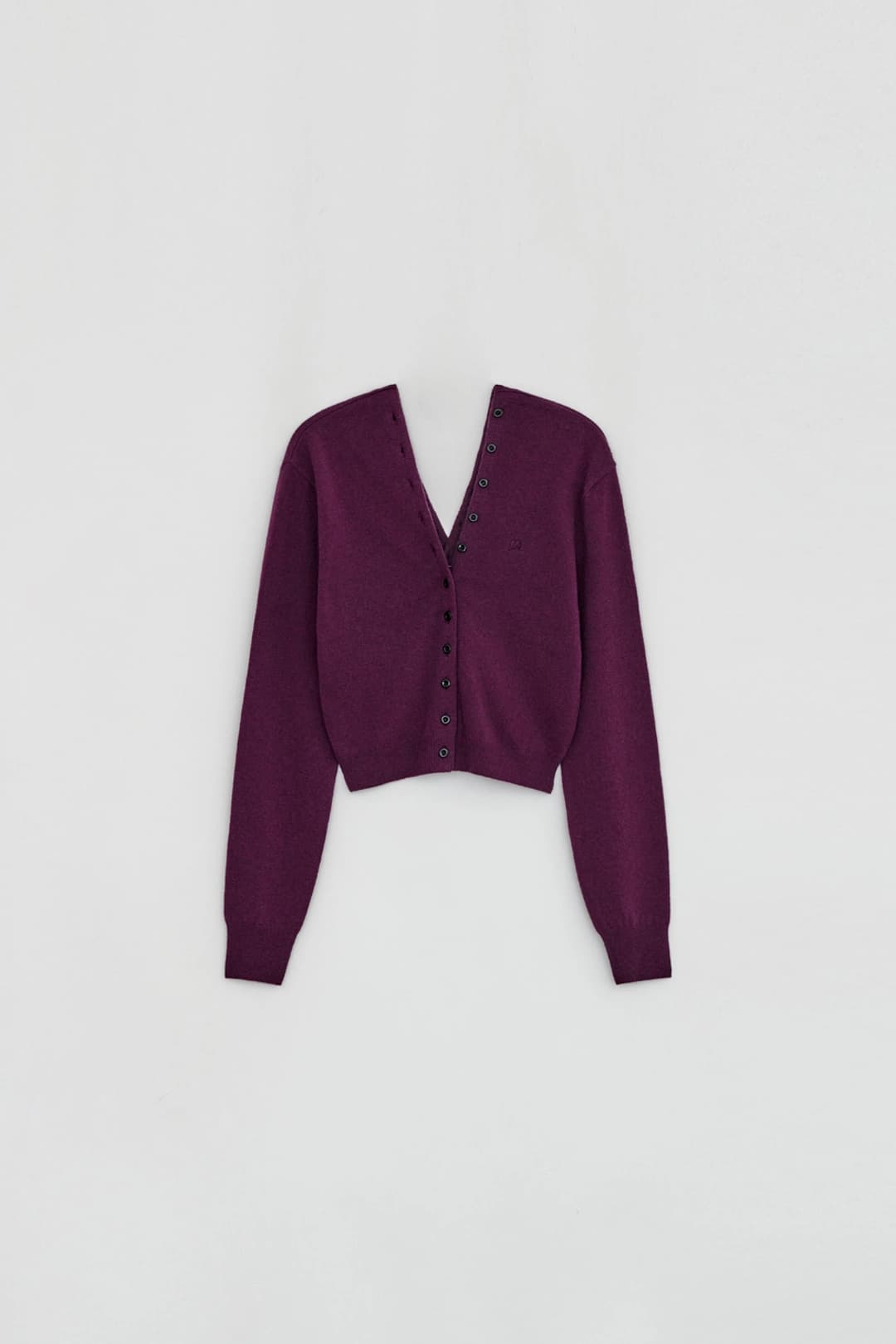 V NECK BUTTON CARDIGAN