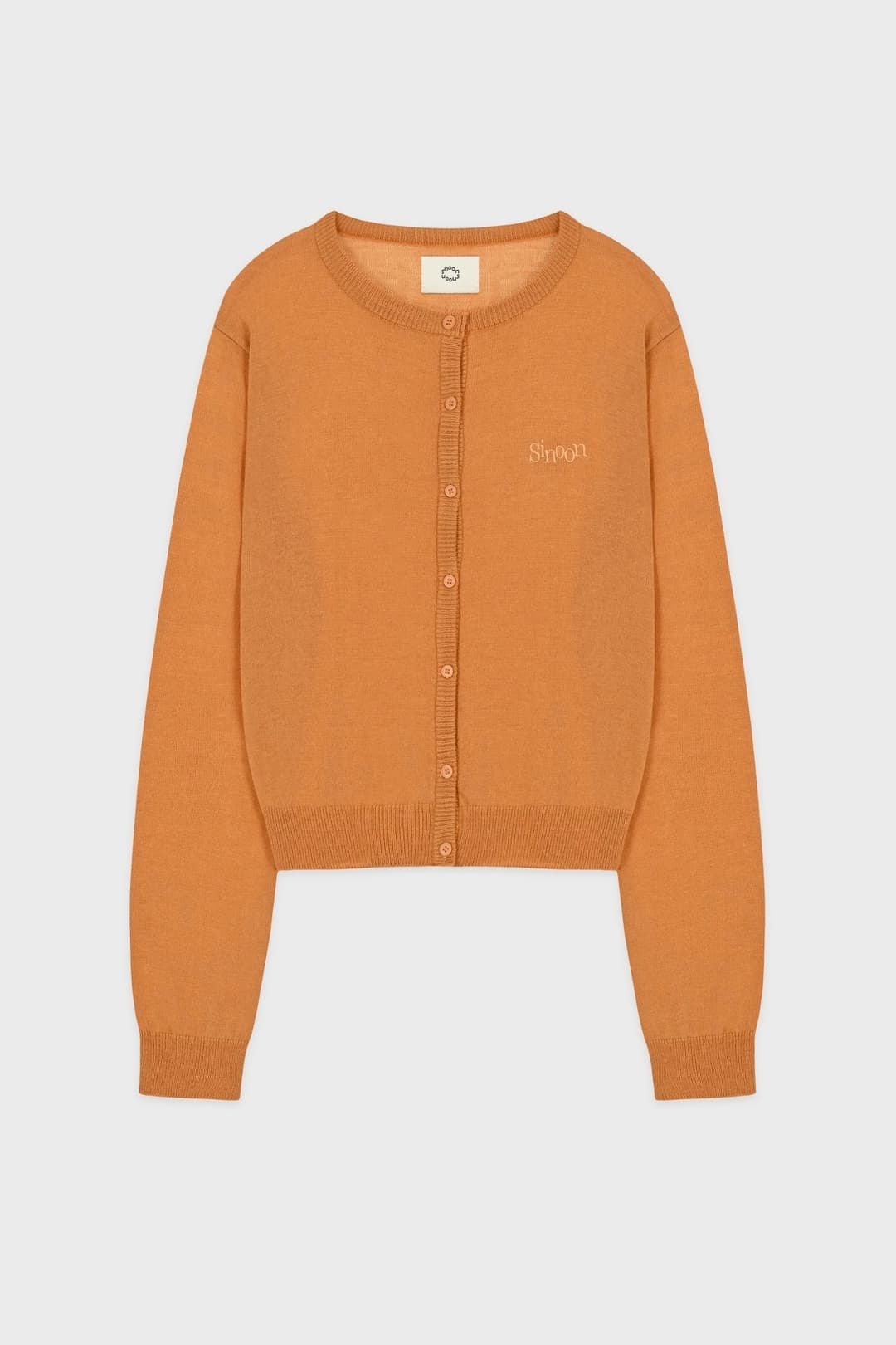 [수지 착용] Sinoon Logo Cardigan (Apricot)