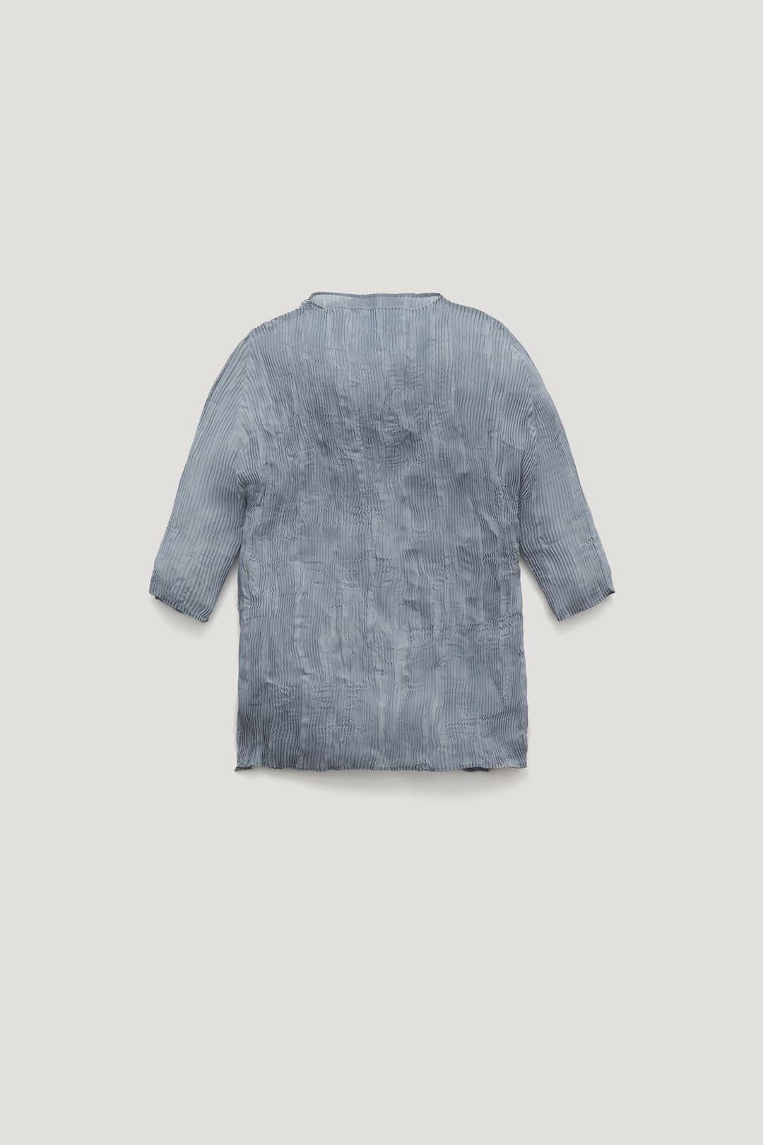 PLEATED BLOUSE_BOTTLE BLUE / ₩128,000