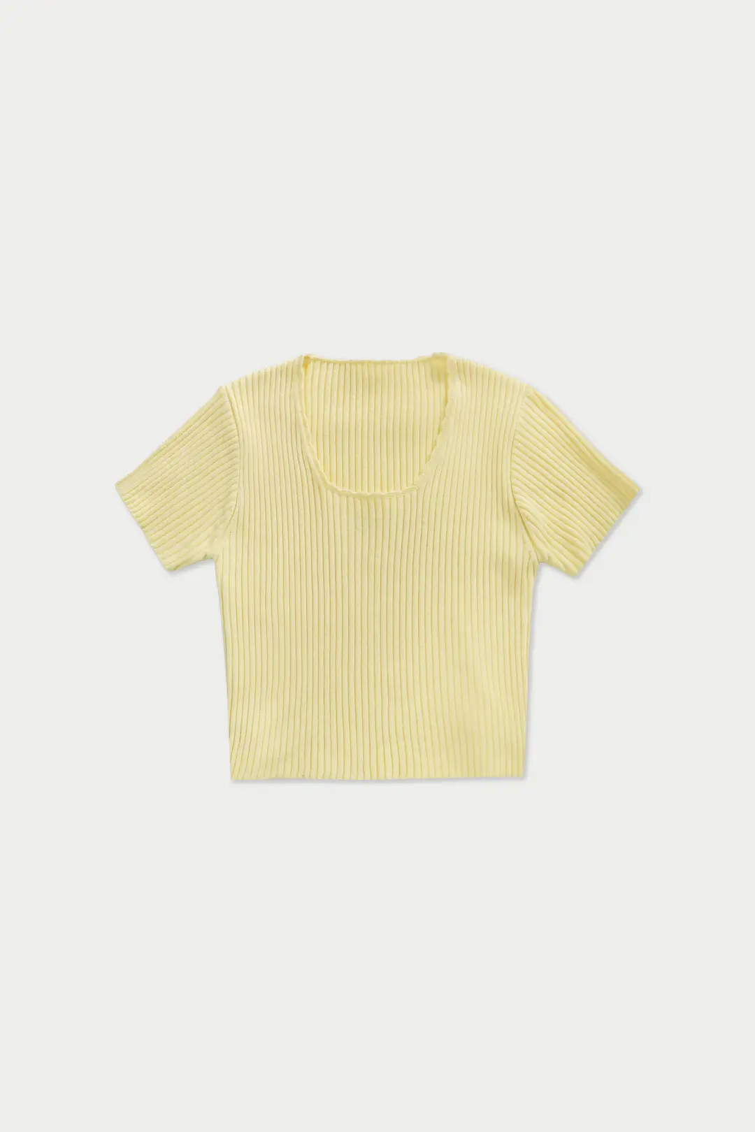 Ribbed half knit_yellow