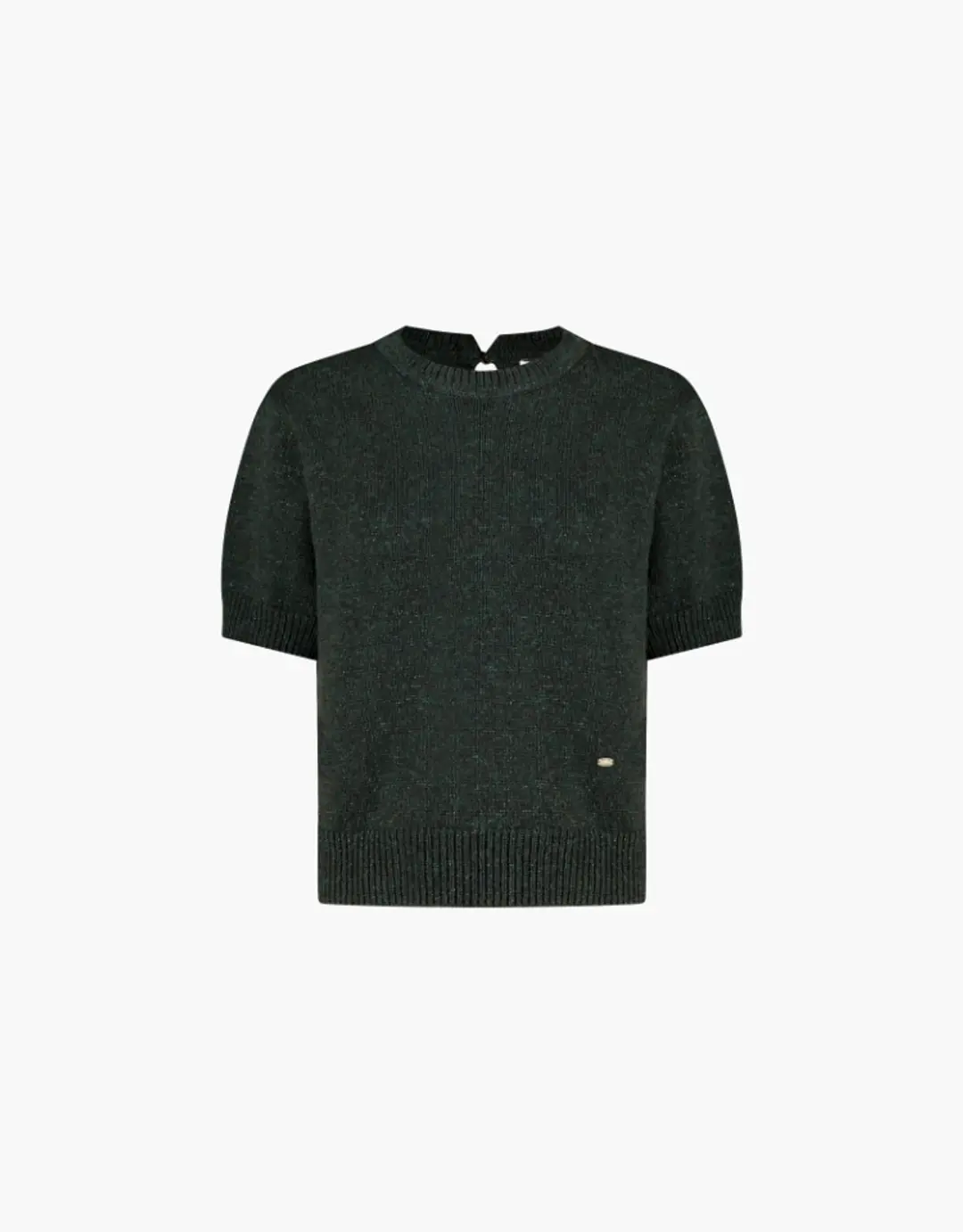 glitter knit pullover - green