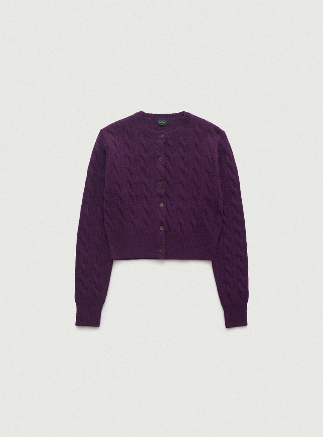 Eden Cable Cardigan_Purple