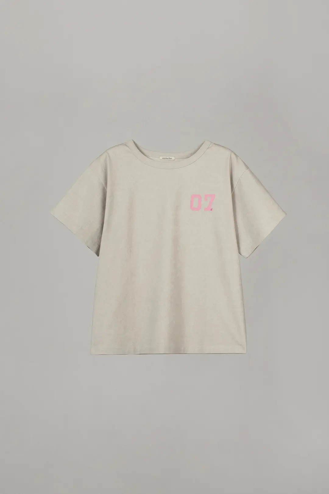 VINTAGE LETTER PIGMENT T-SHIRT_LIGHT BEIGE
