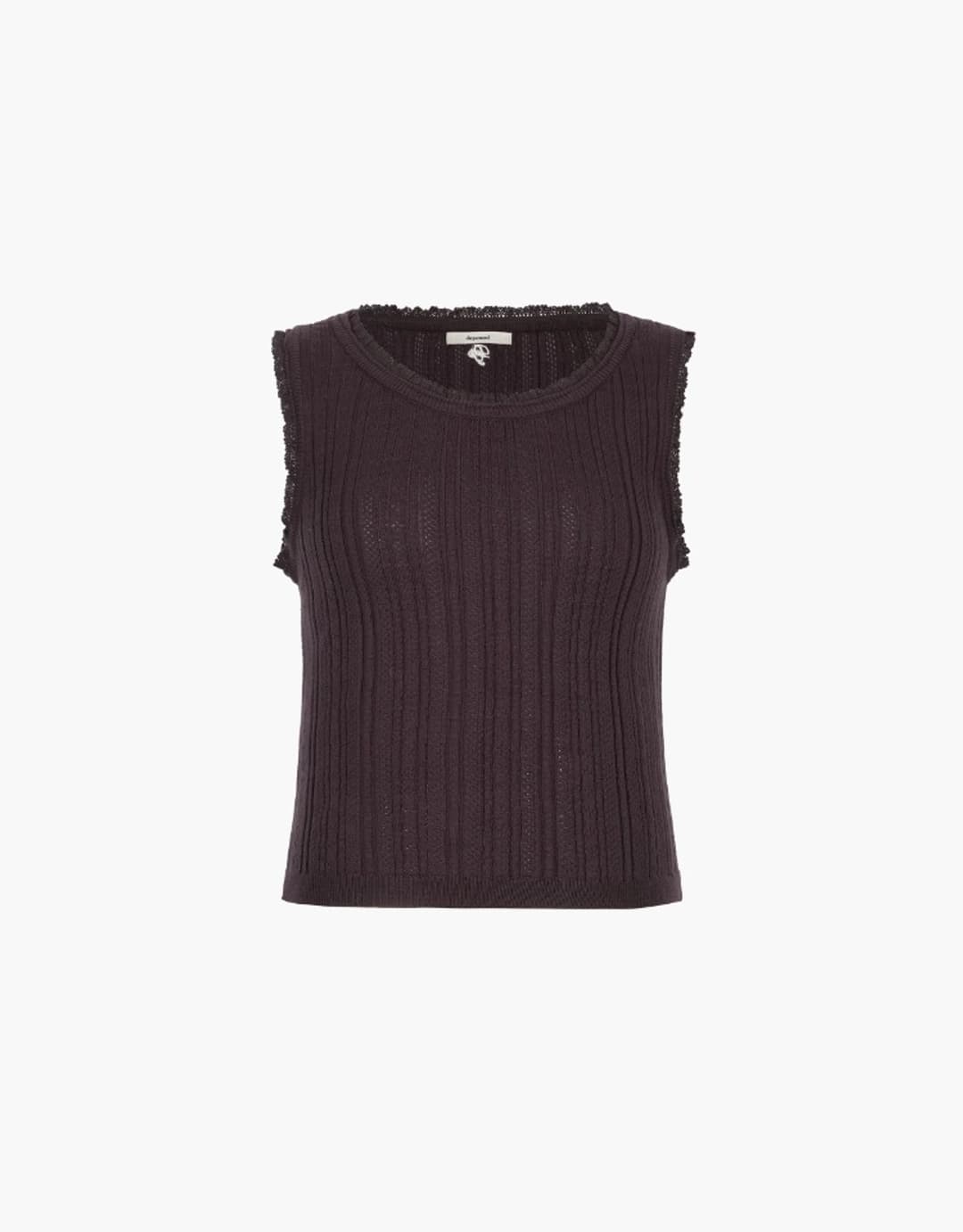 eyelet skashi sleeveless knit - grape