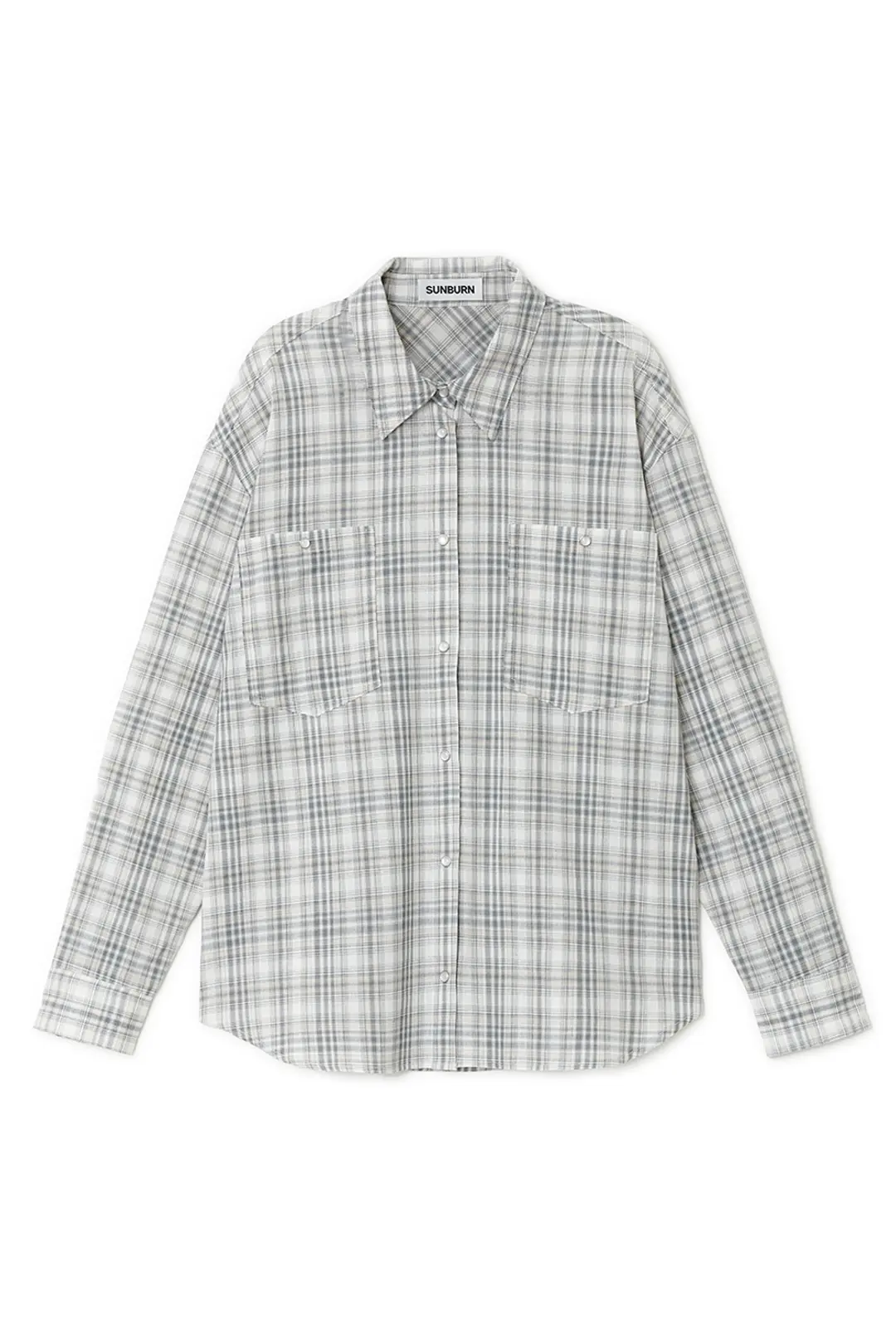 OVER FIT CHECK SHIRT, BLUE