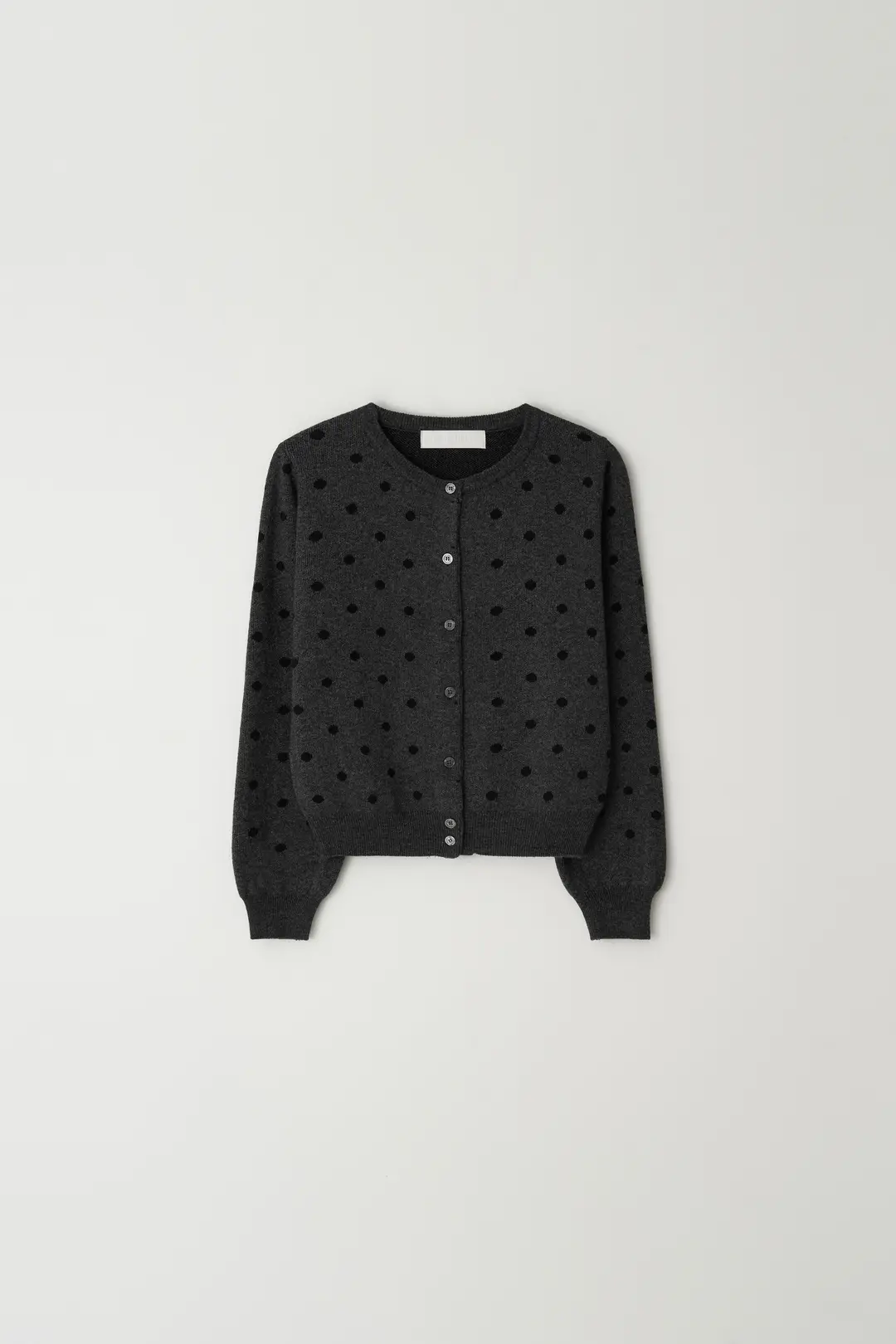 DOT SCARF SET CARDIGAN_GREY