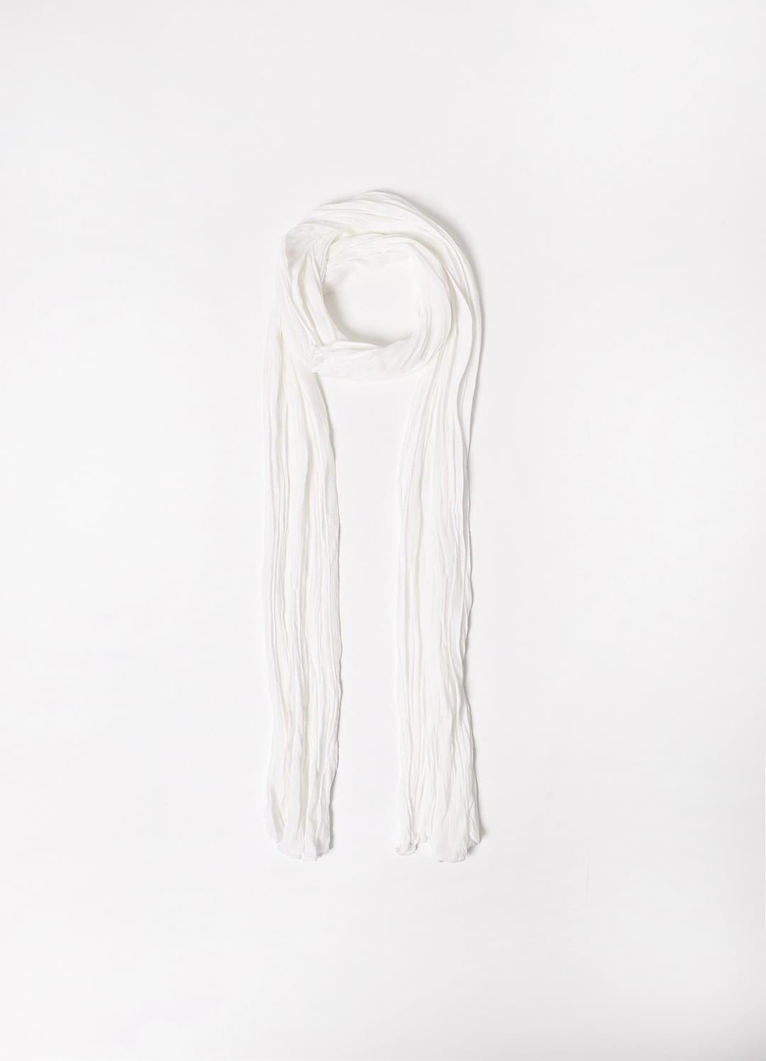 Melody Pleated Muffler(White)