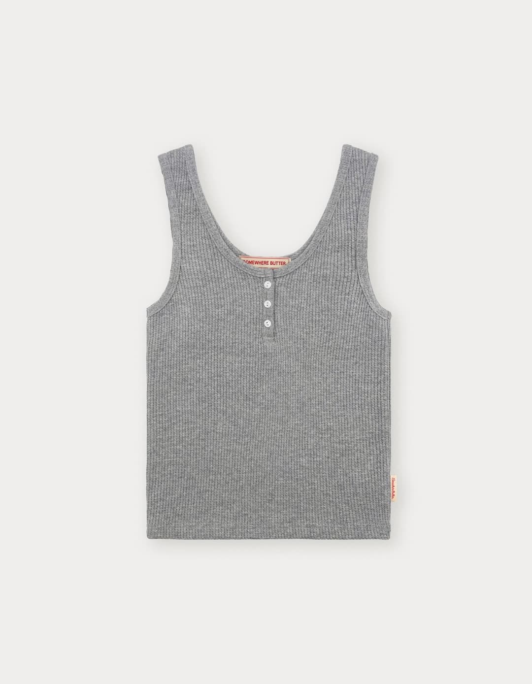 4.3 출고 Essential Waffle Sleeveless - Grey