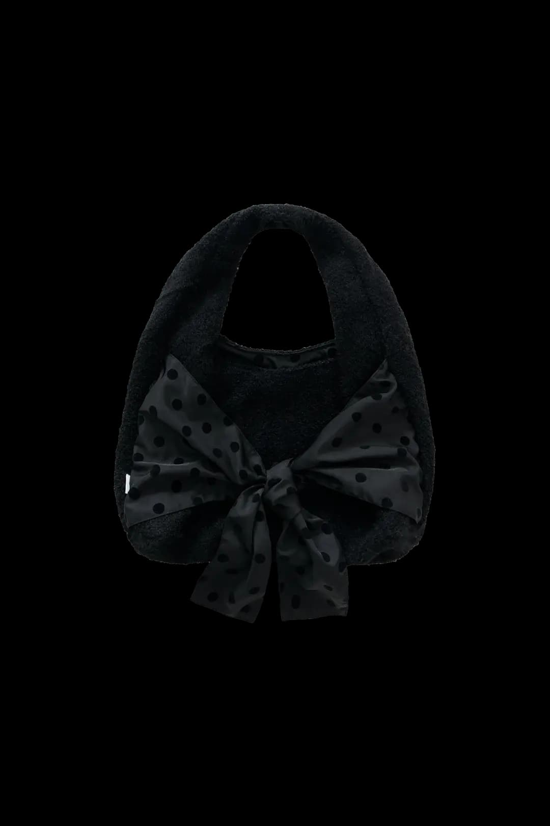DOT BOW BOUCLE HOBO BAG (BLACK)