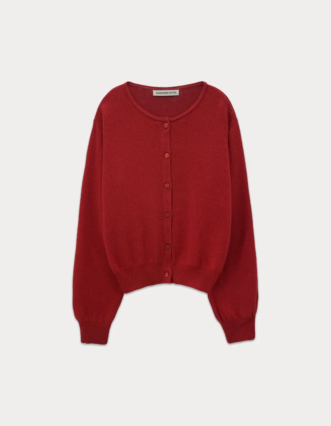 Essential Wool Cardigan - Red
