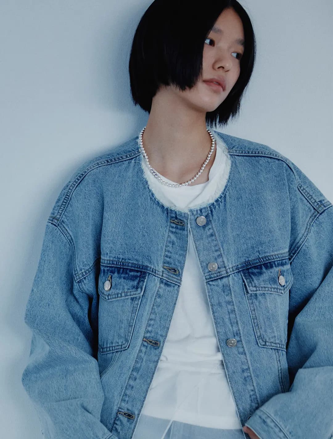 칼라리스 데님 트러커 재킷