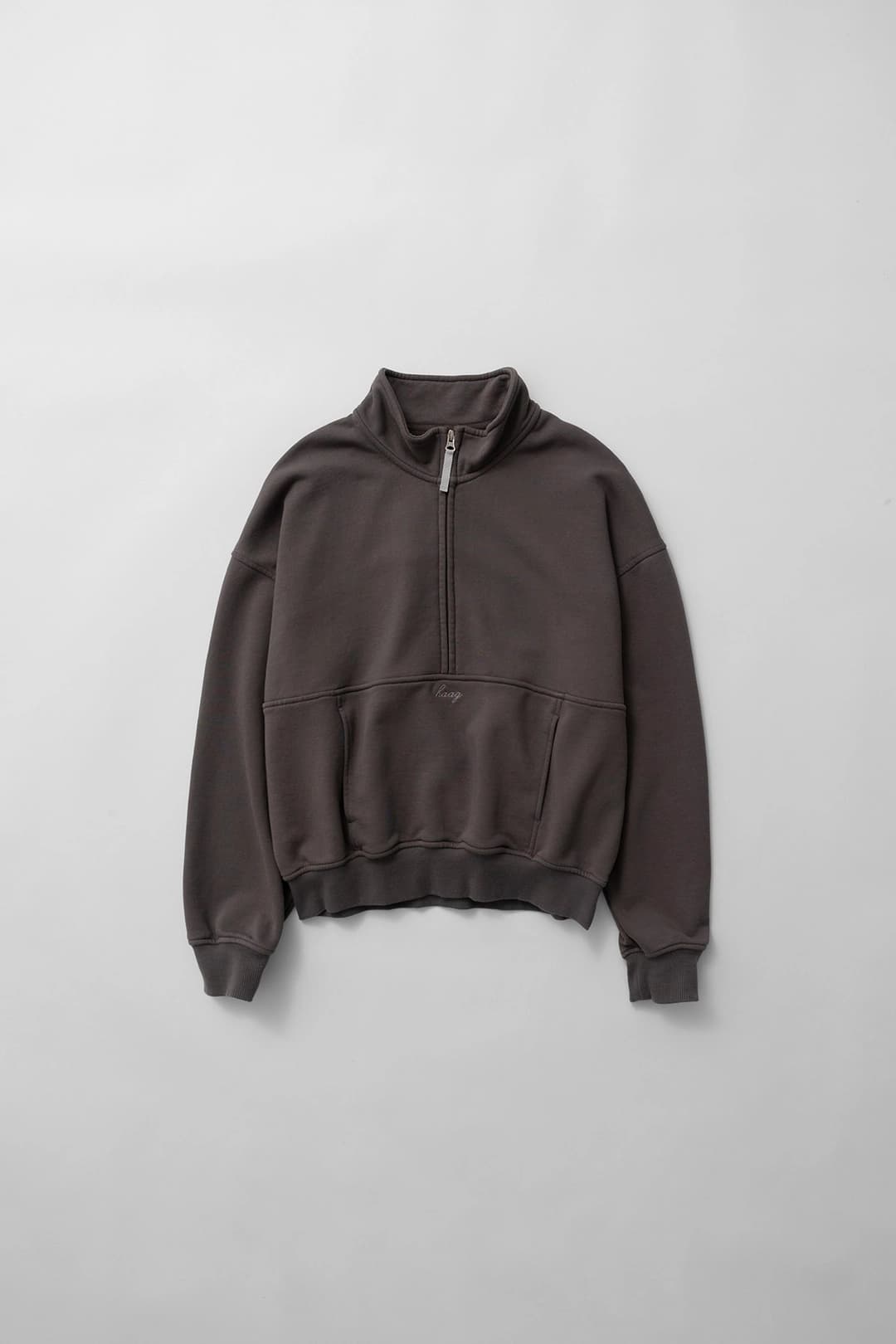 2nd) a core half zip-up (brown)