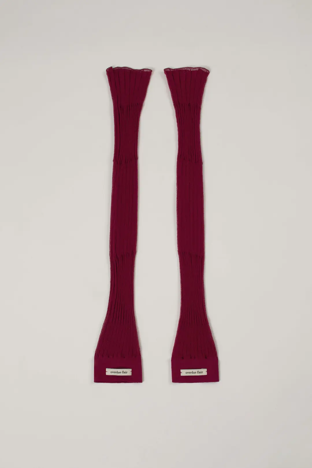 [EXCLUSIVE]SHEER RIBBED LEG WARMER_BURGUNDY