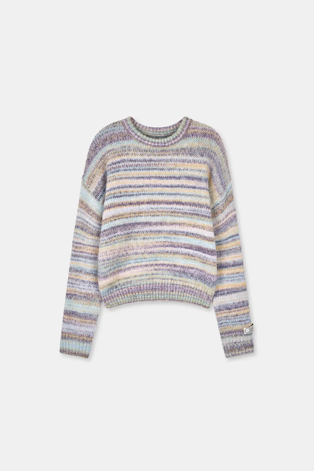 멀티 스트라이프 울 풀오버-민트