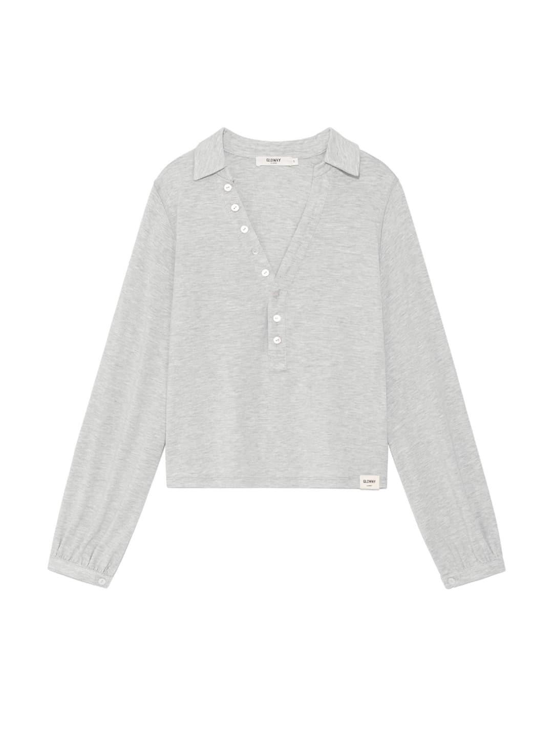 G GENTLE HENLEY TOP (MELANGE GRAY)